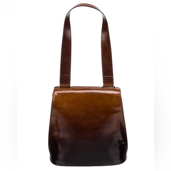 Salvatore Ferragamo Brown Ombré Leather Shoulder Bag AQ- 217148 - Picture 4 of 15